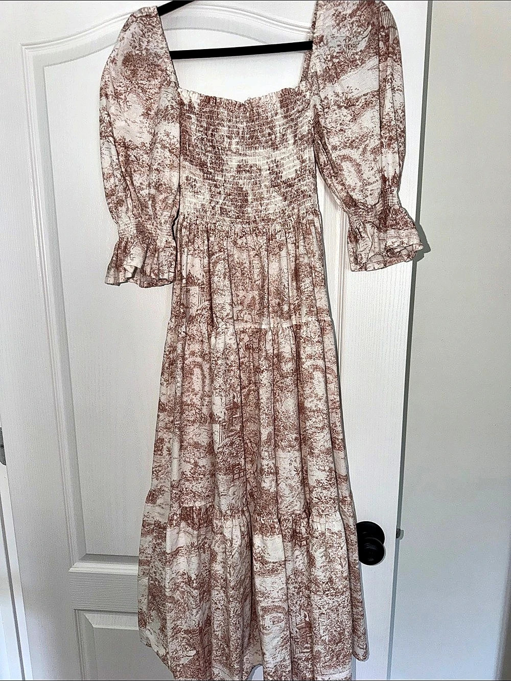NOTHING FITS BUT Kiko Dress Floral Midi Dress Pink & White Medium